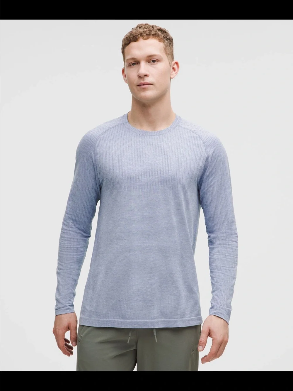 lululemon athletica Men's Long-Sleeve Crew in Light Blue